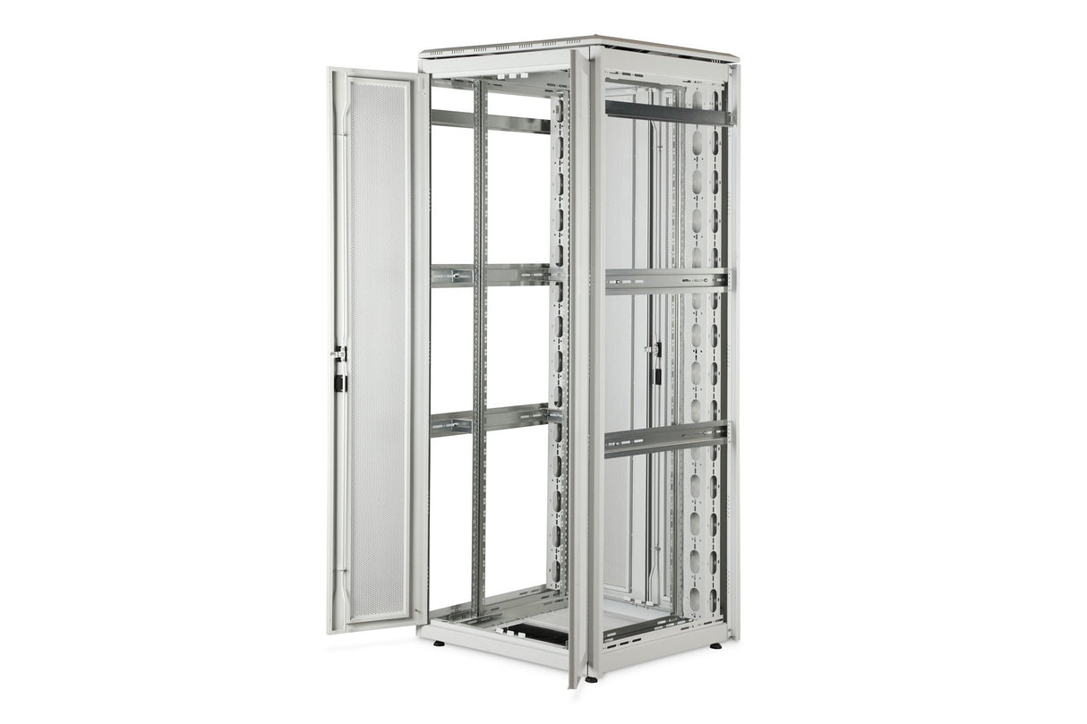 Armario De Red De 42ua Unique, 2053x800x800 Mm Puertas Perf. Dos Hojas, Sin Laterales, Gris