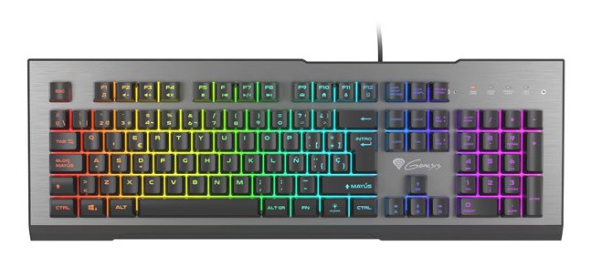 Teclado Gaming Genesis Rhod 500 Rgb Retroiluminado Layout Español