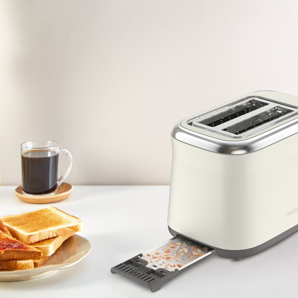 Tefal Tt720ae0 Collection Retro Toaster, 850 W, Beige
