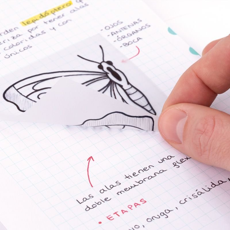 Milan Bloc Notas Adhesivas 50h 76x76mm Plástico Translúcidas