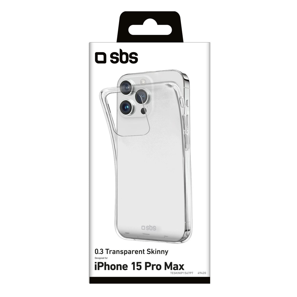 Funda Sbs Skinny Iphone 15 Pro Max Transp.