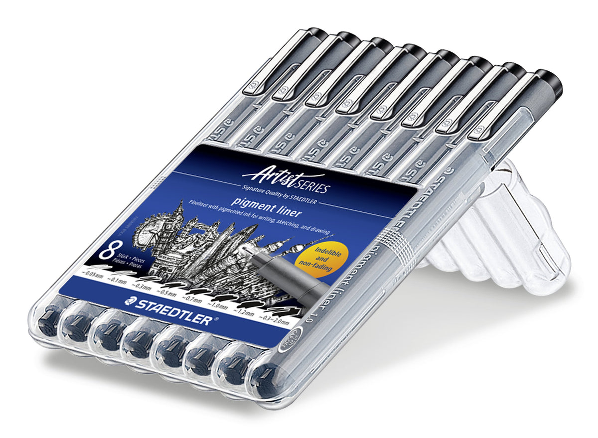 EAN 4007817309247 - Staedtler pigment liner 308 rotulador de punta fina Negro 8 pieza(s) imagen 1