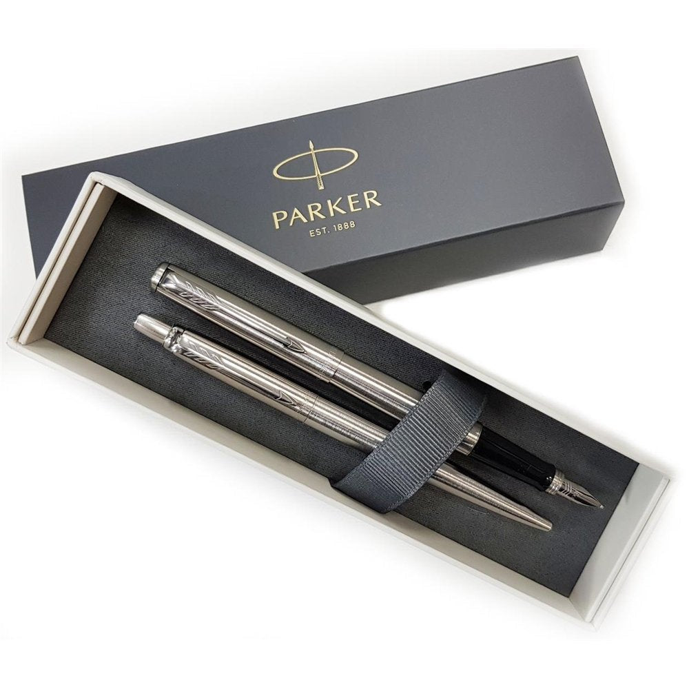 Parker 2093258 Juego De Bolígrafos Negro, Plata 2 Pieza(S)