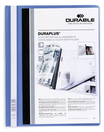 Carpeta Oferta Durable Duraplus Bolsillo Transparente Azul