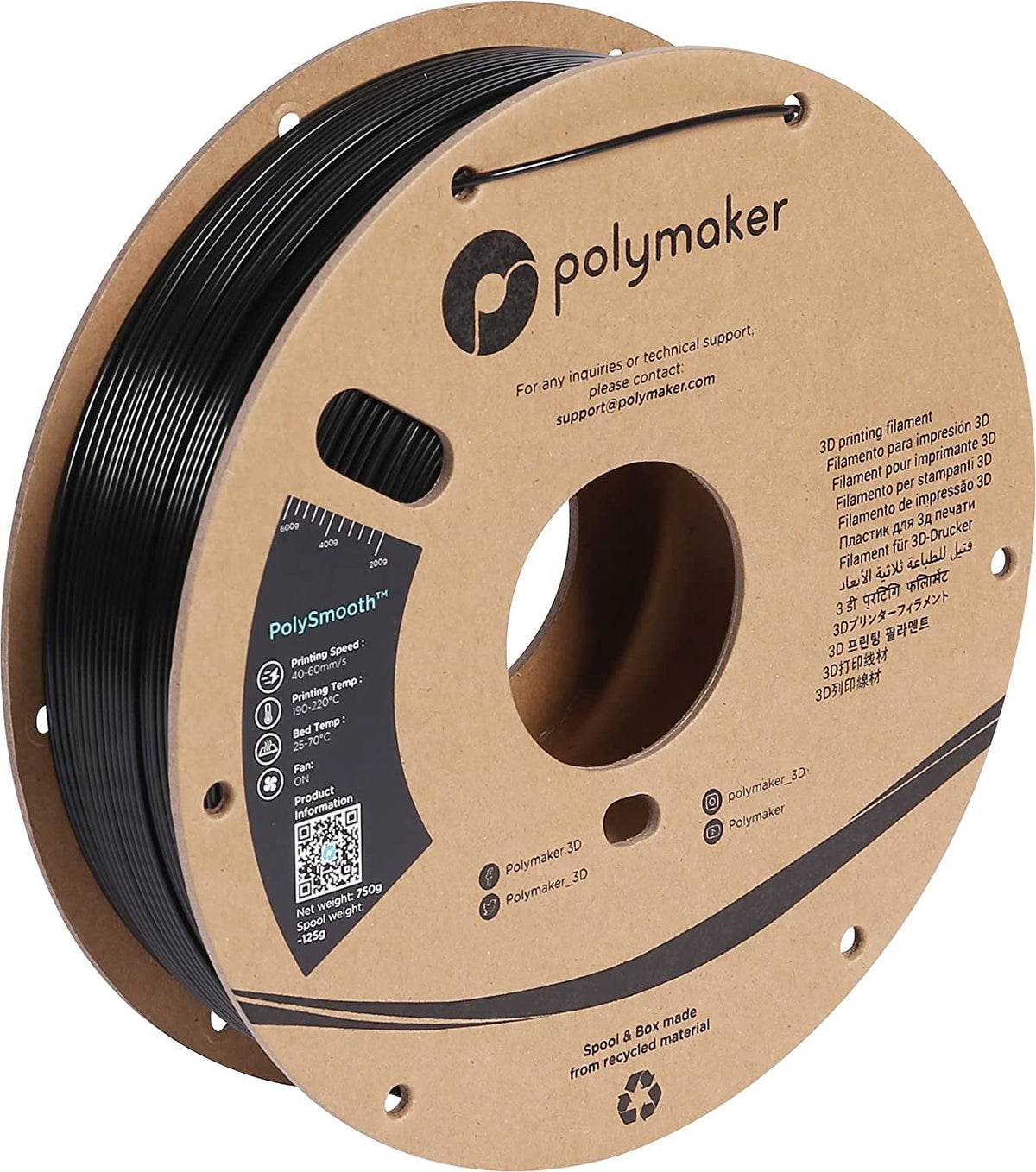 Pvb 1,75mm Negro 0,75kg