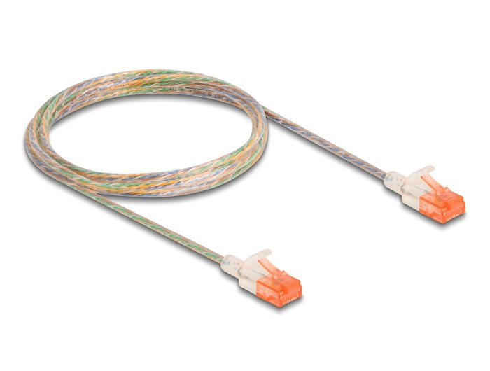 Delock Rj45 Cable De Red Cat.6a U/Utp Slim 2 M Transparente