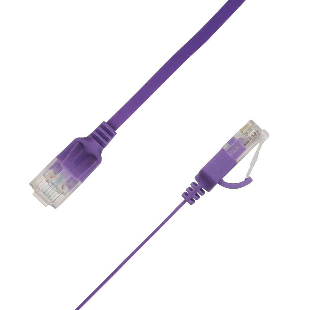 Flat U/Utp Cat6a Purple 4.5m Awg 34/7, Pvc, 1x4mm Utp-Fl6a-00450-Pu