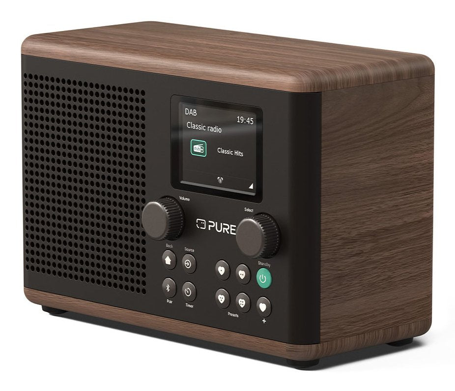 Pure Classic H4 Digitalradio Kaffee Schwarz Walnuss Eu Uk