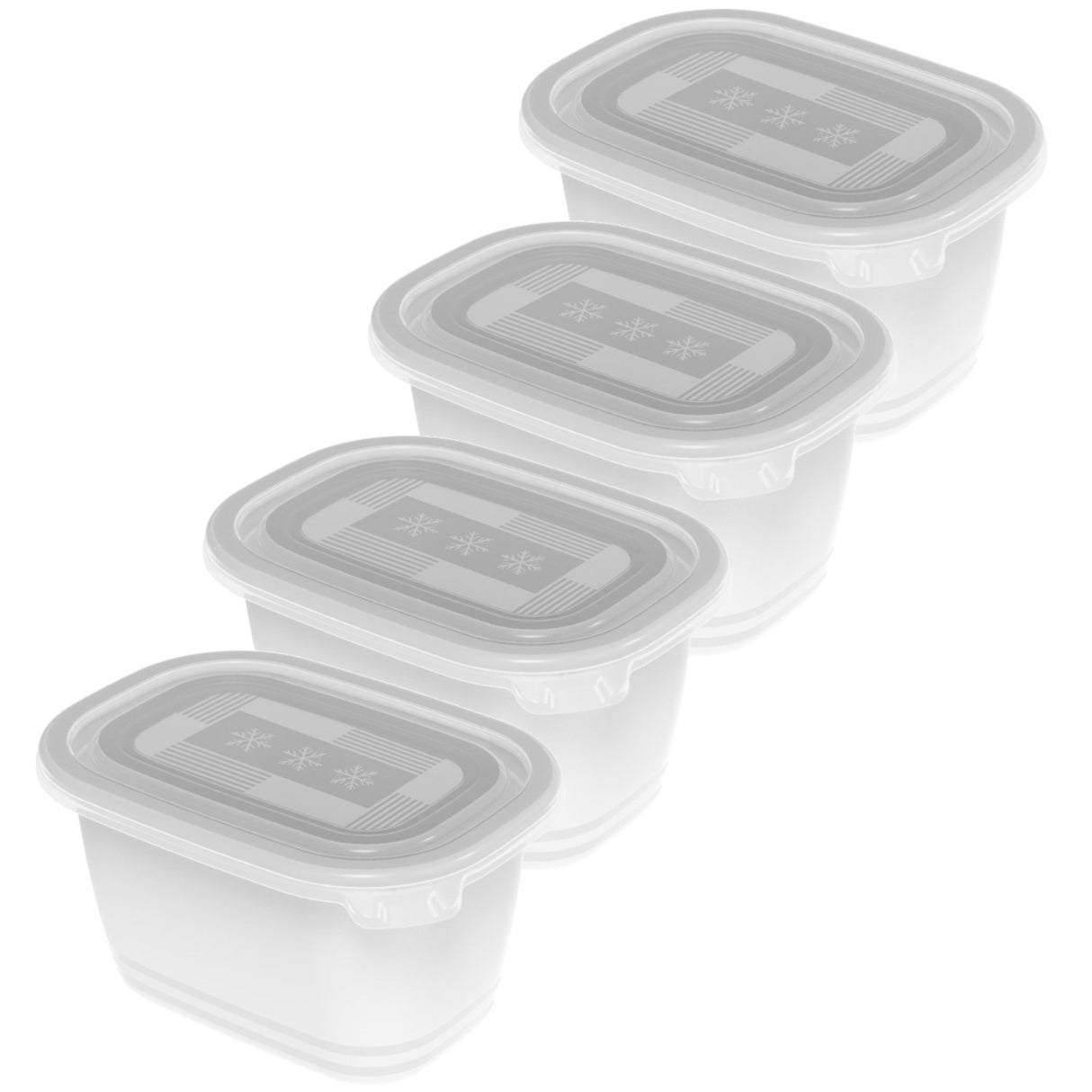 EAN 7610859222725 - Rotho 1026300096 recipiente de almacenar comida Ovalado Jarra 0,75 L Transparente, Blanco 4 pieza(s) imagen 1