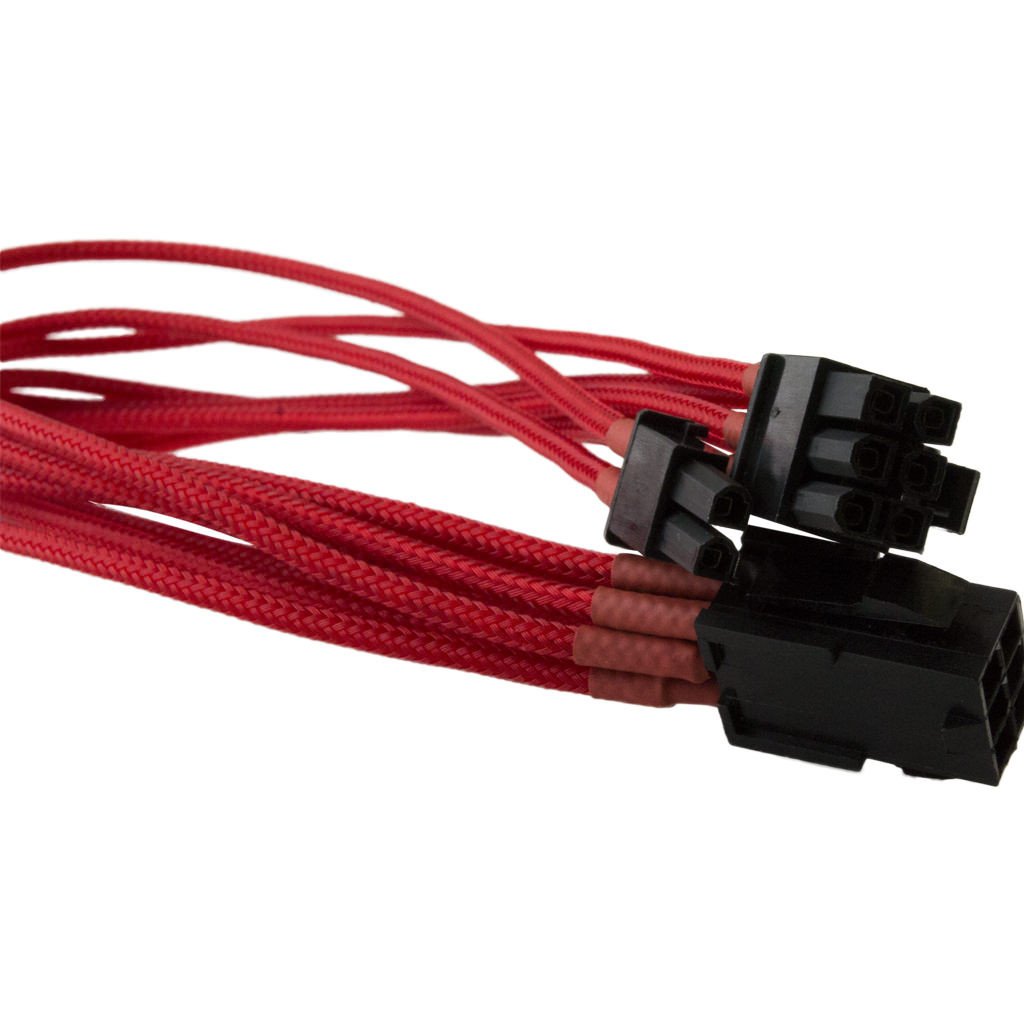 Cable Nanoxia Pci-E De 6 A 6 + 2 Pines, 30 Cm, Sencillo, Rojo