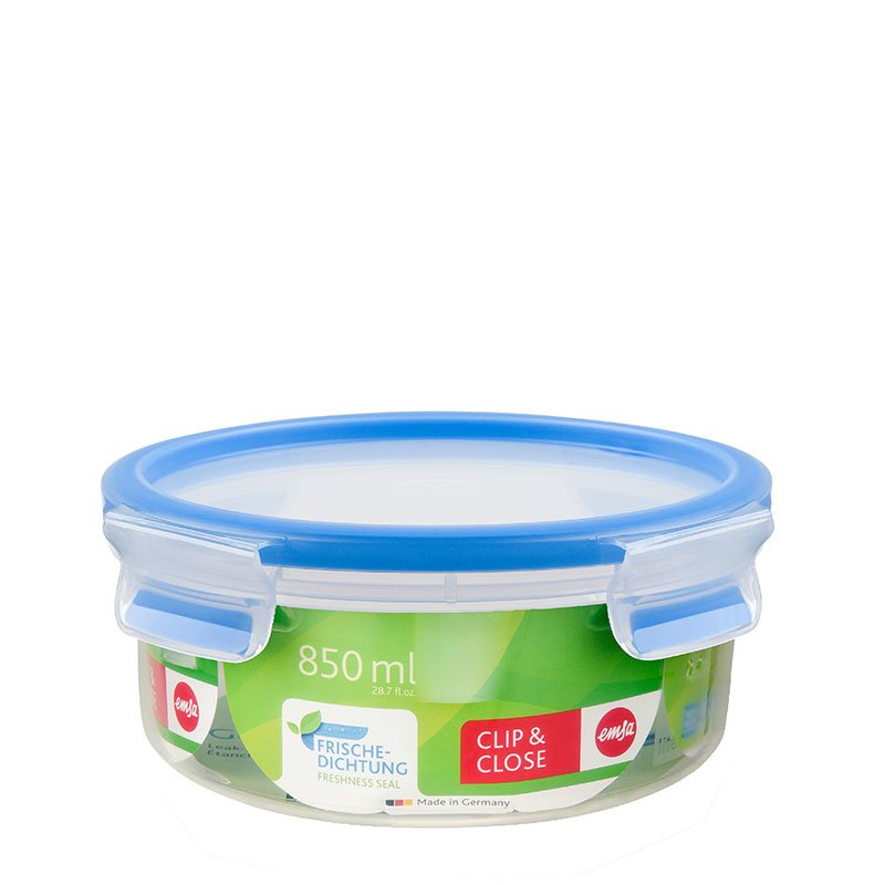 Fiambrera Emsa 508552 Runde Frischhaltedose Con Deckel, 0.85 Liter,
