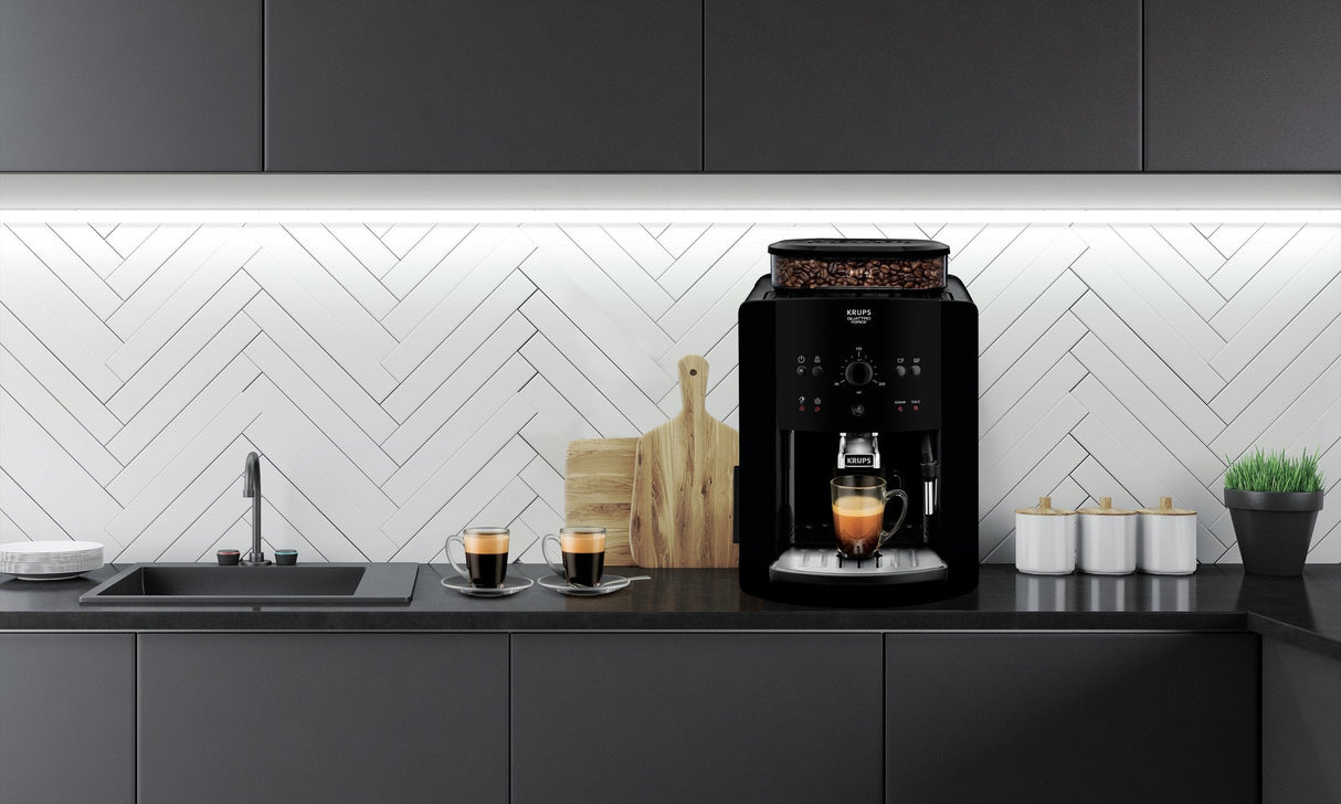 Cafetera Expreso Krups Arabica 1450w 15 Bares Negra