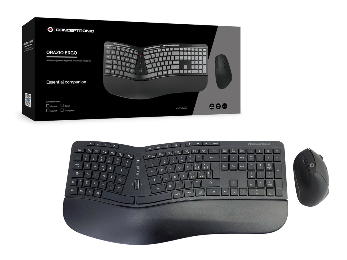 EAN 4015867227015 - Conceptronic ORAZIO02IT teclado Ratón incluido Oficina RF inalámbrico QWERTY Italiano Negro imagen 5