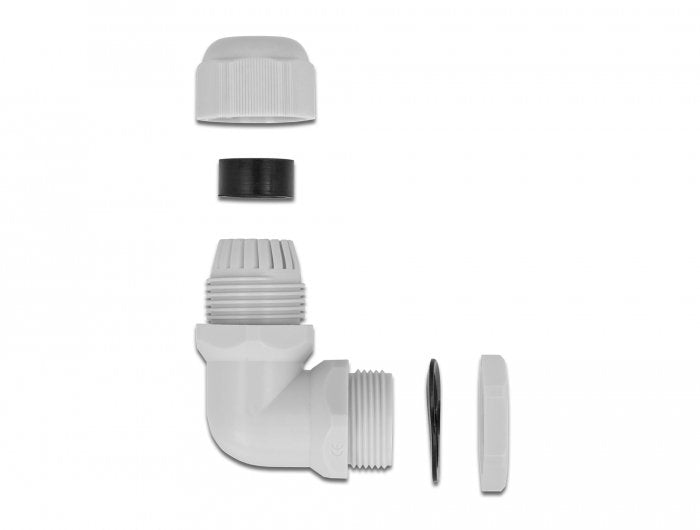 Delock Prensaestopas 90° Angulado Pg11 Gris