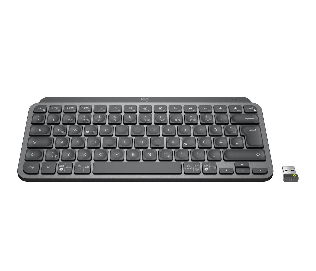 Teclado Alemán Logitech Mx Keys Mini For Business Rf Wireless + Bluetooth Qwertz Grafito