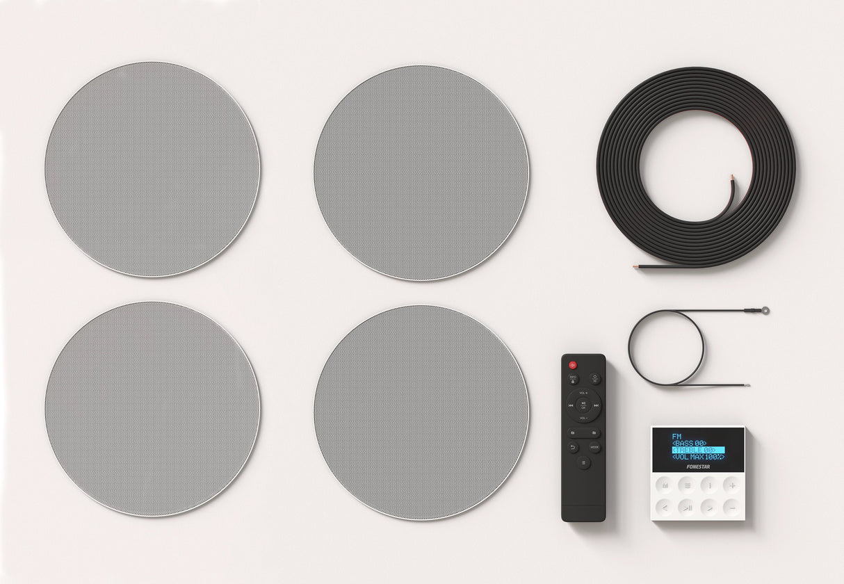 EAN 8422521013079 - Fonestar KS-WALL-4 sistema de audio para el hogar Minicadena de música para uso doméstico 50 W Negro, Gri imagen 5