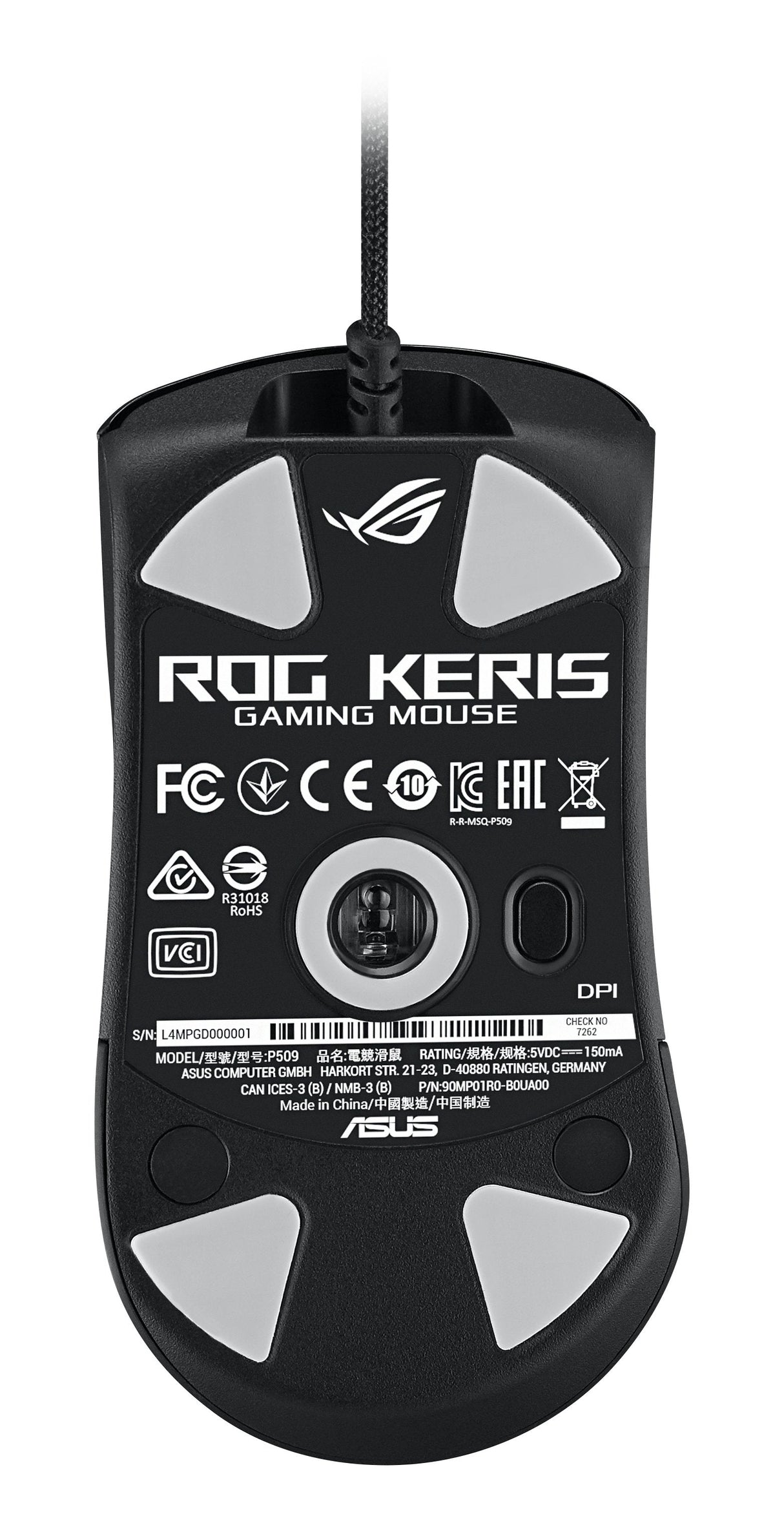 Asus Rog Keris Ratón Gaming Inalámbrico Luz Rgb 16000 Dpi Usb 2.0 Bluatooth Rf De 2.4 Ghz