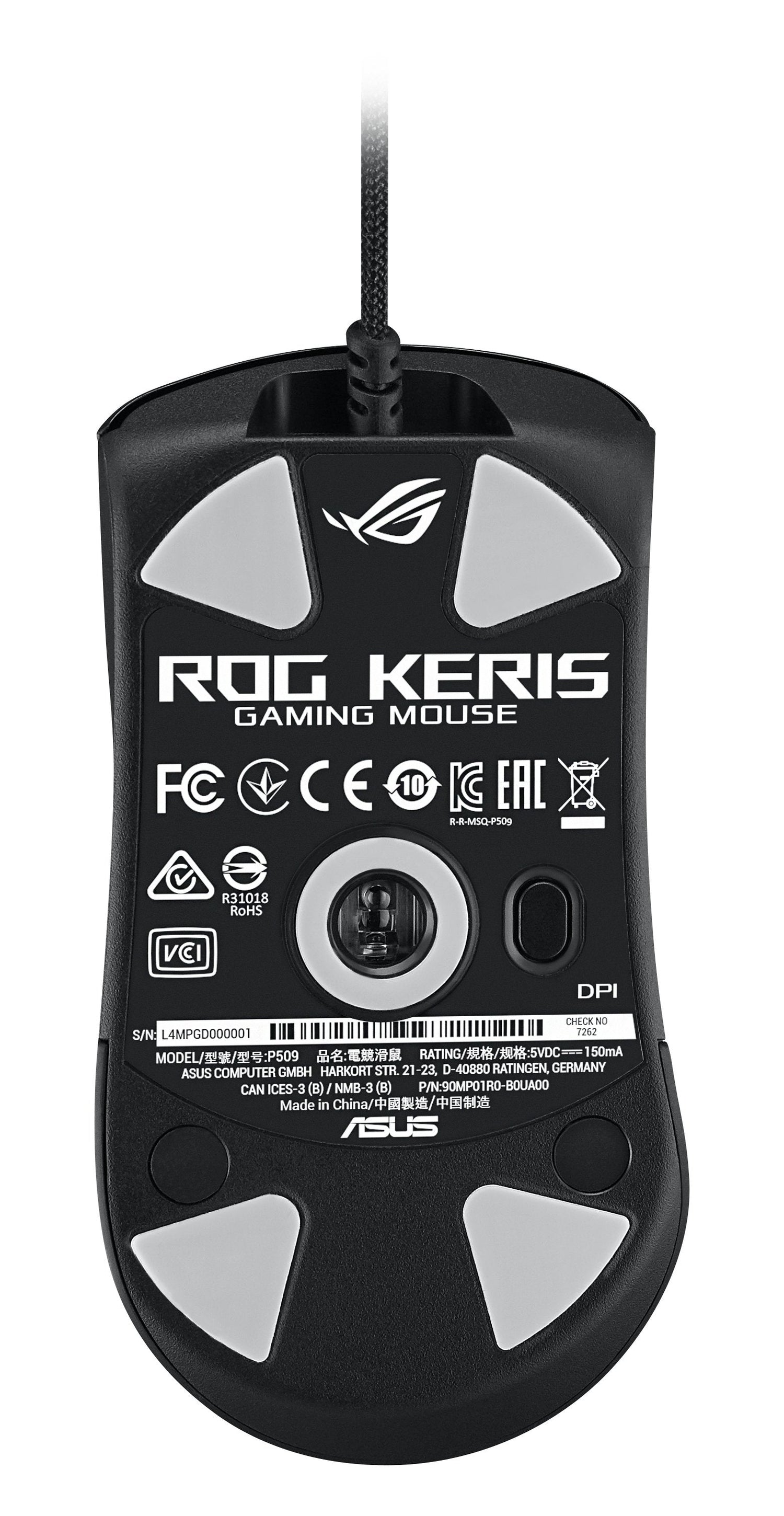 Asus Rog Keris Ratón Gaming Inalámbrico Luz Rgb 16000 Dpi Usb 2.0 Bluatooth Rf De 2.4 Ghz