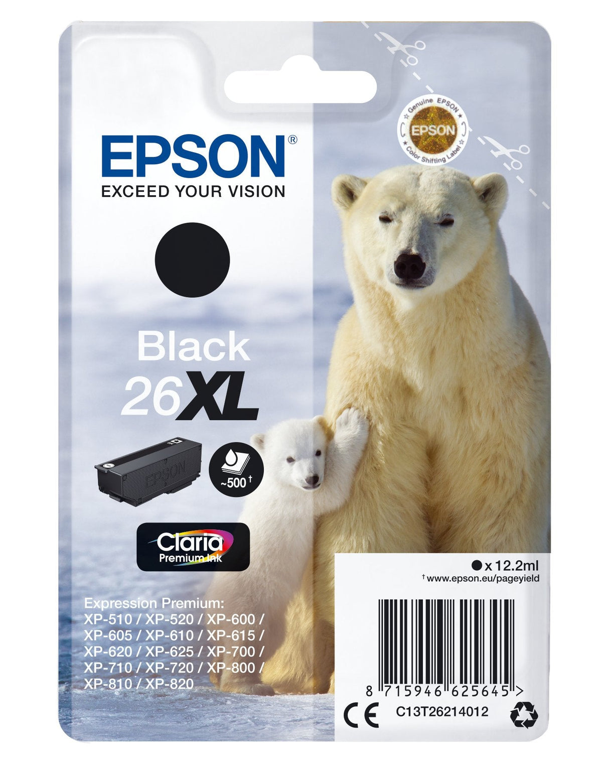 Tinta Original Epson 26 Xl Alta Capacidad Negro