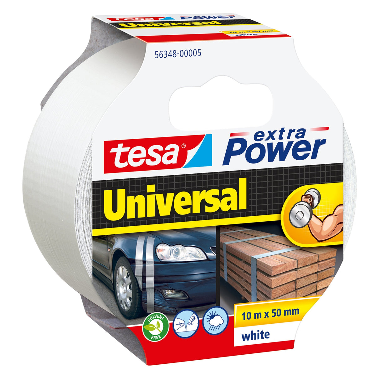 Tesa Extra Power Universal, Blanco, Fijación, Manualidades, Marcado, Reparación, 10 M, 50 Mm