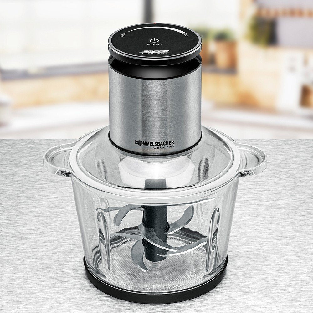 Rommelsbacher Multi-Zerkleinerer Mz 800 (Edelstahl/Negro, 800 Watt, Glasbehälter 2,7 Liter) Nz 800