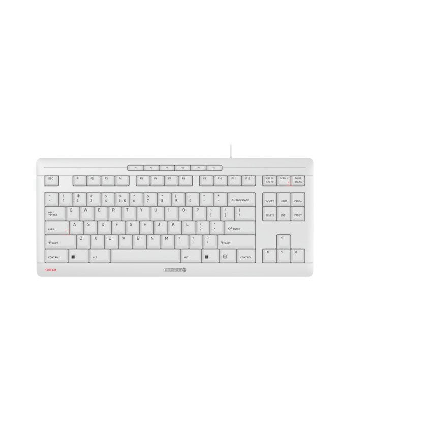 Cherry Stream Keyboard Tkl Teclado Usb Qwerty Inglés Blanco