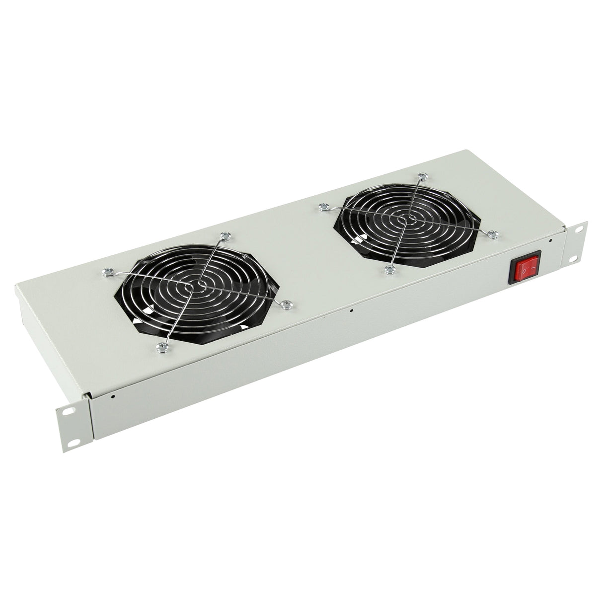 2 Fans, Analog Thermostat Rack Mount Fan Module 1u