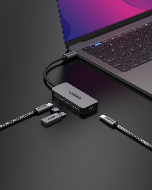 Sitecom Cn-5015 Hub Usb-C 4-Port Gris
