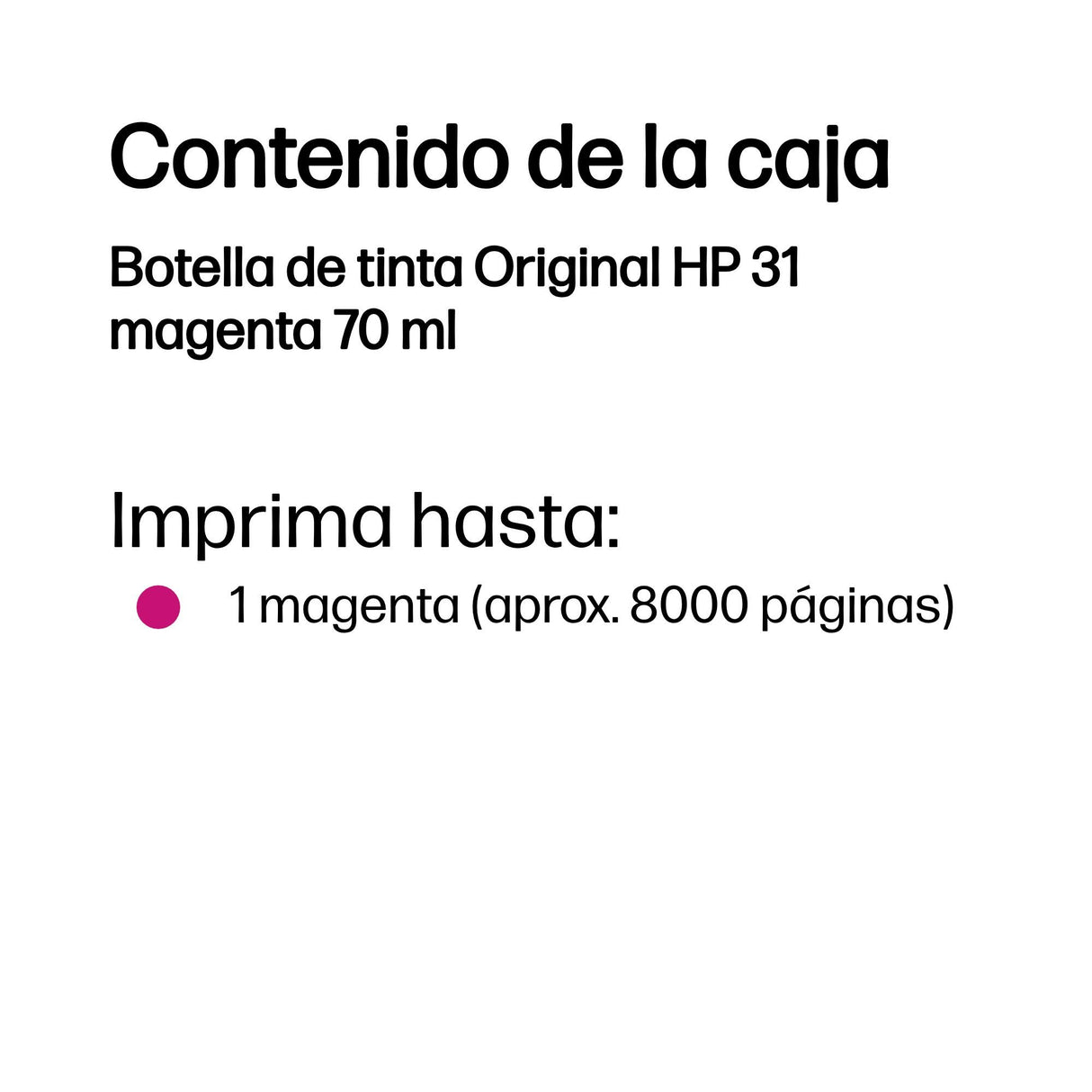 EAN 0191628349494 - HP 31 70ml Magenta Original Bottled Ink Cartridge for Smart TankSeries Printers imagen 3