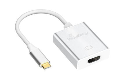 Mediarange Usb Type-C 3.1 Auf Hdmi Converter, Silver