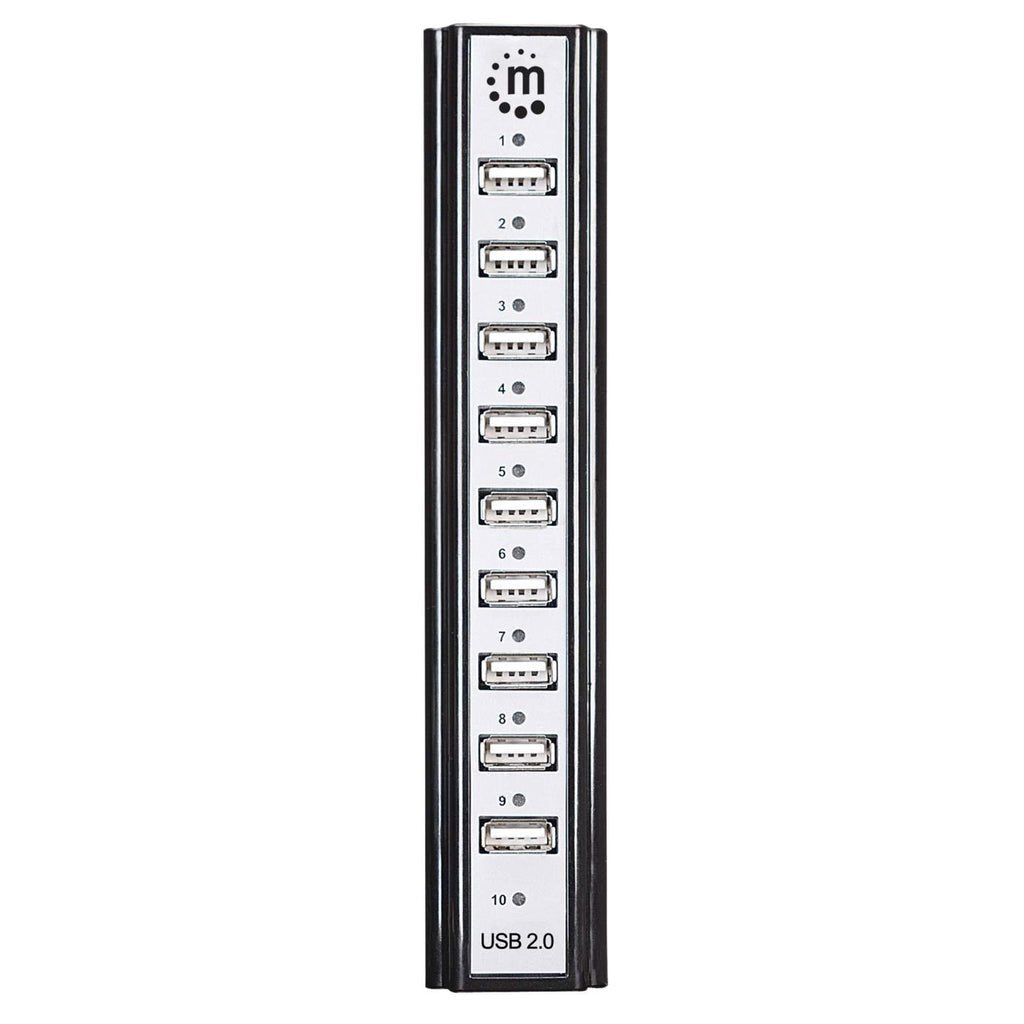 EAN 0766623161572 - Manhattan 161572 hub de interfaz USB 2.0 480 Mbit/s Negro, Plata imagen 3