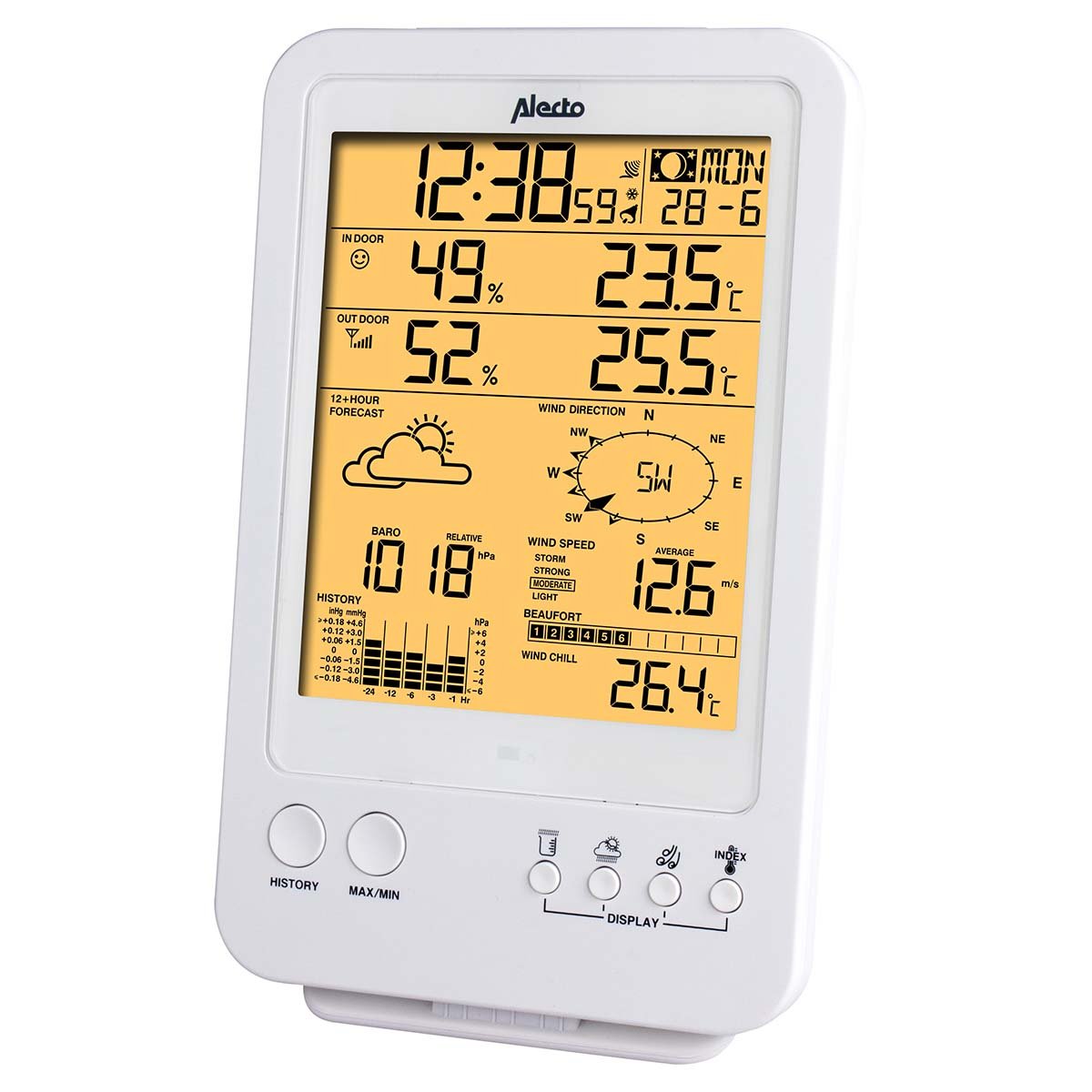 Alecto Ws-4800 Professionelle Wetterstation Mit Funksensor