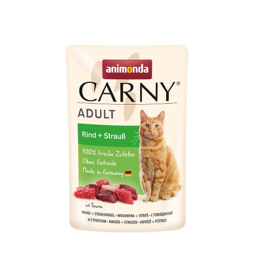 Comida Húmeda Para Gatos Animonda Carny Adult Beef And Ostrich 85g