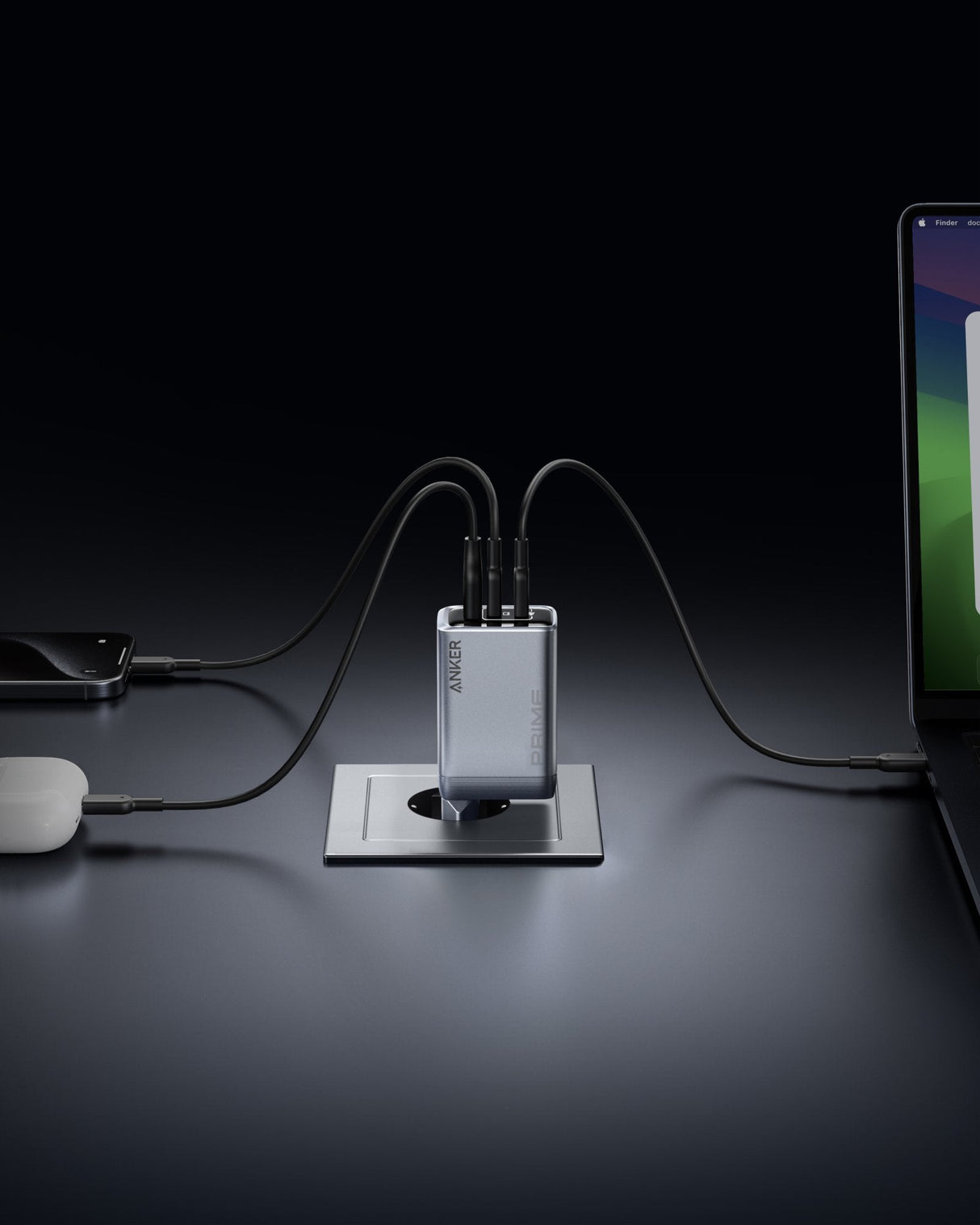 Cargador Anker Prime Charger(100w 3 Ports Gan)