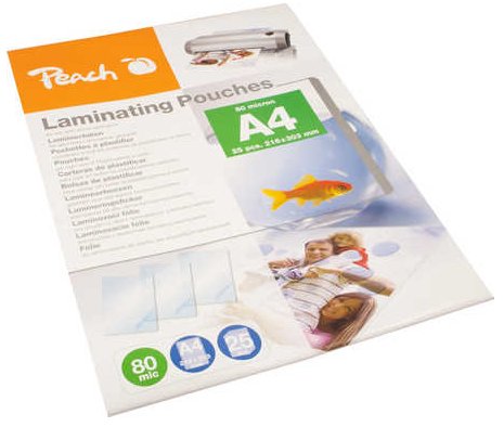 Peach Película De Laminación A4 80mic Ppr080-02 25-Piezas
