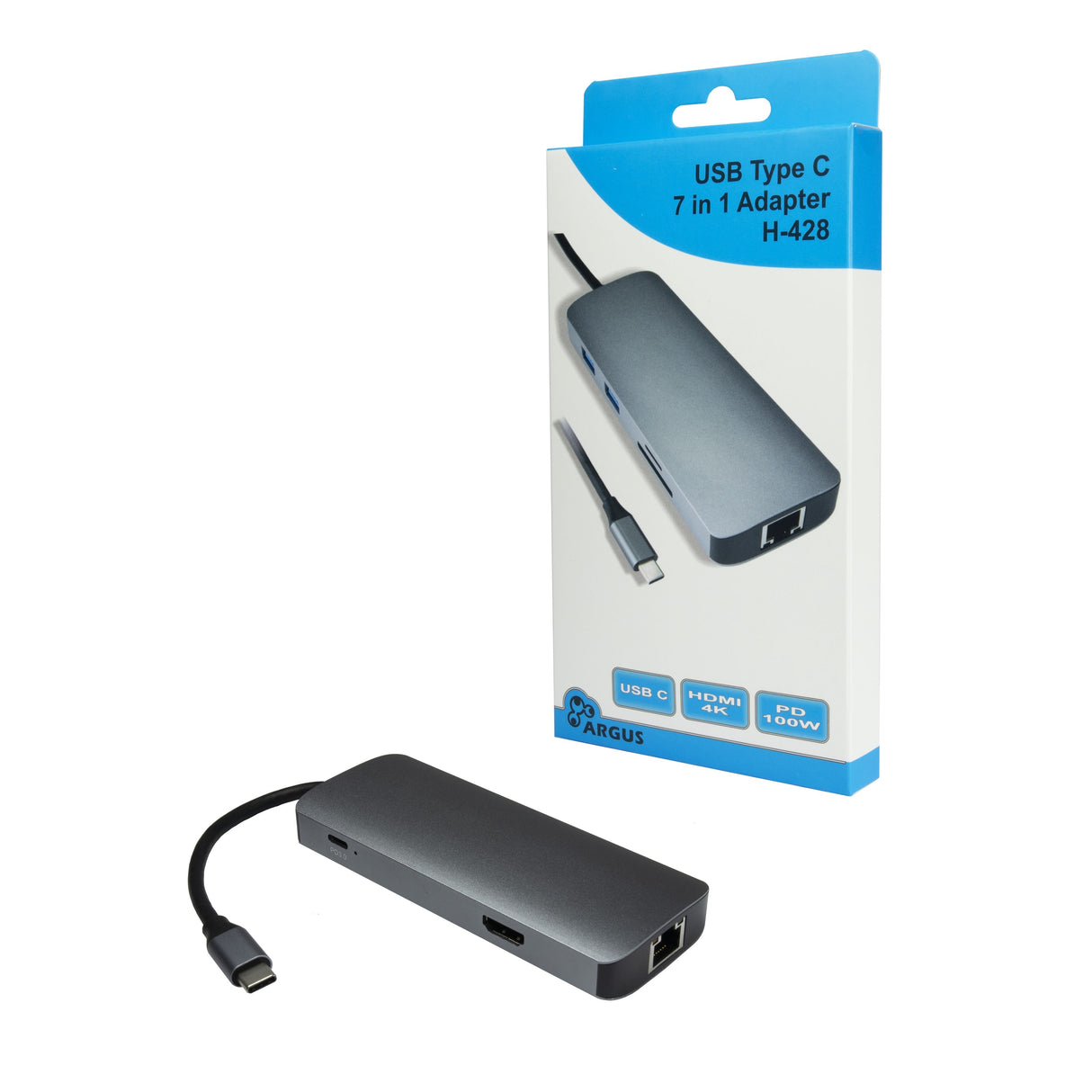 EAN 4260455649315 - Inter-Tech H-428 USB 3.2 Gen 1 (3.1 Gen 1) Type-C 5000 Mbit/s Negro imagen 3