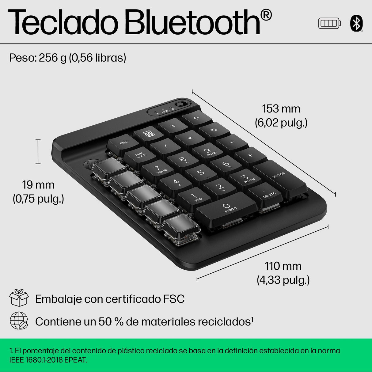 Teclado Inalámbrico Programable Hp 430 Negro