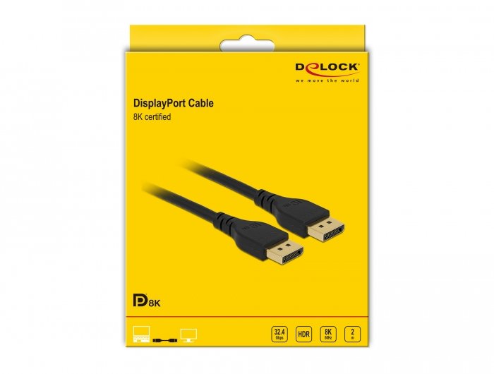 Delock Displayport Kabel 8k 60 Hz 2 M Dp 8k