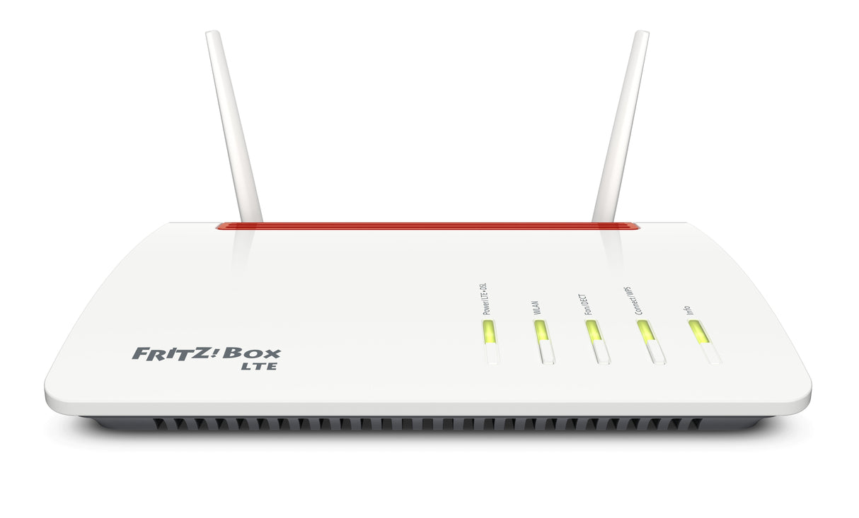 Avm Fritz!Box 6890 Lte Router Inalámbrico Doble Banda (2,4 Ghz / 5 Ghz) Gigabit Ethernet 3g 4g Negro, Rojo, Blanco