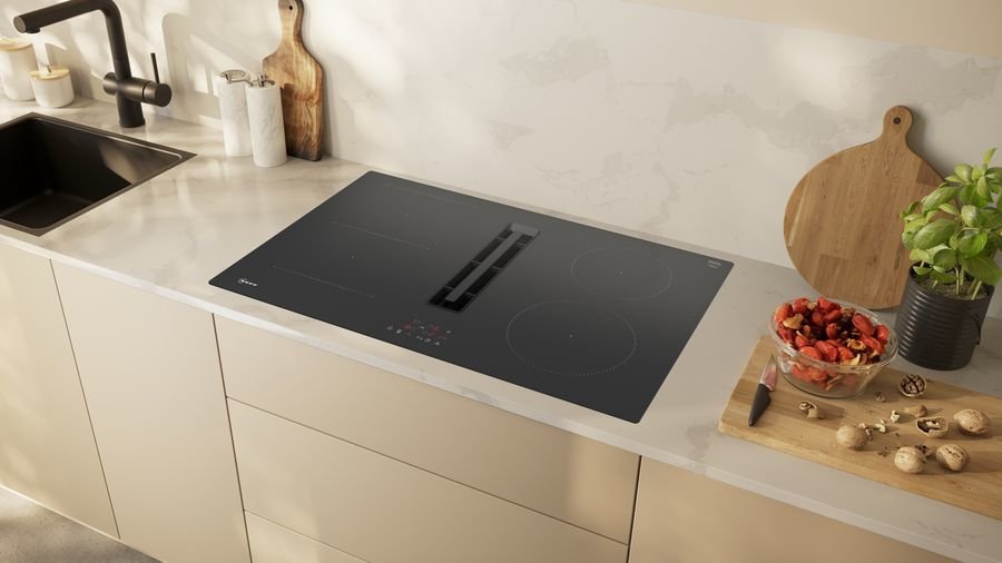 EAN 4242004277460 - Neff V58NBS1L0 hobs Negro Integrado 80 cm Con placa de inducción 4 zona(s) Campana integrada imagen 4