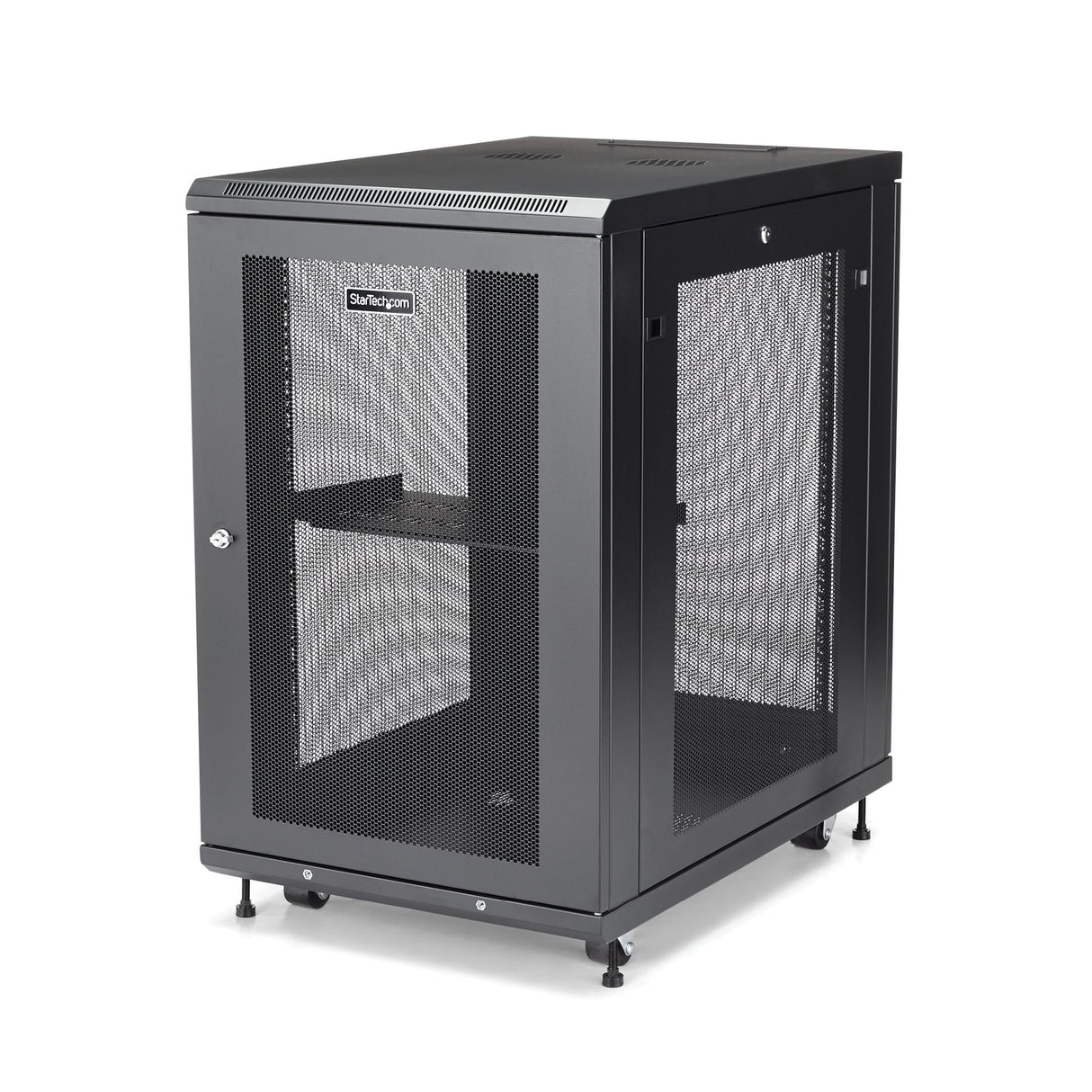 EAN 0065030870238 - StarTech.com RK1833BKM armario rack Rack o bastidor independiente Negro imagen 1
