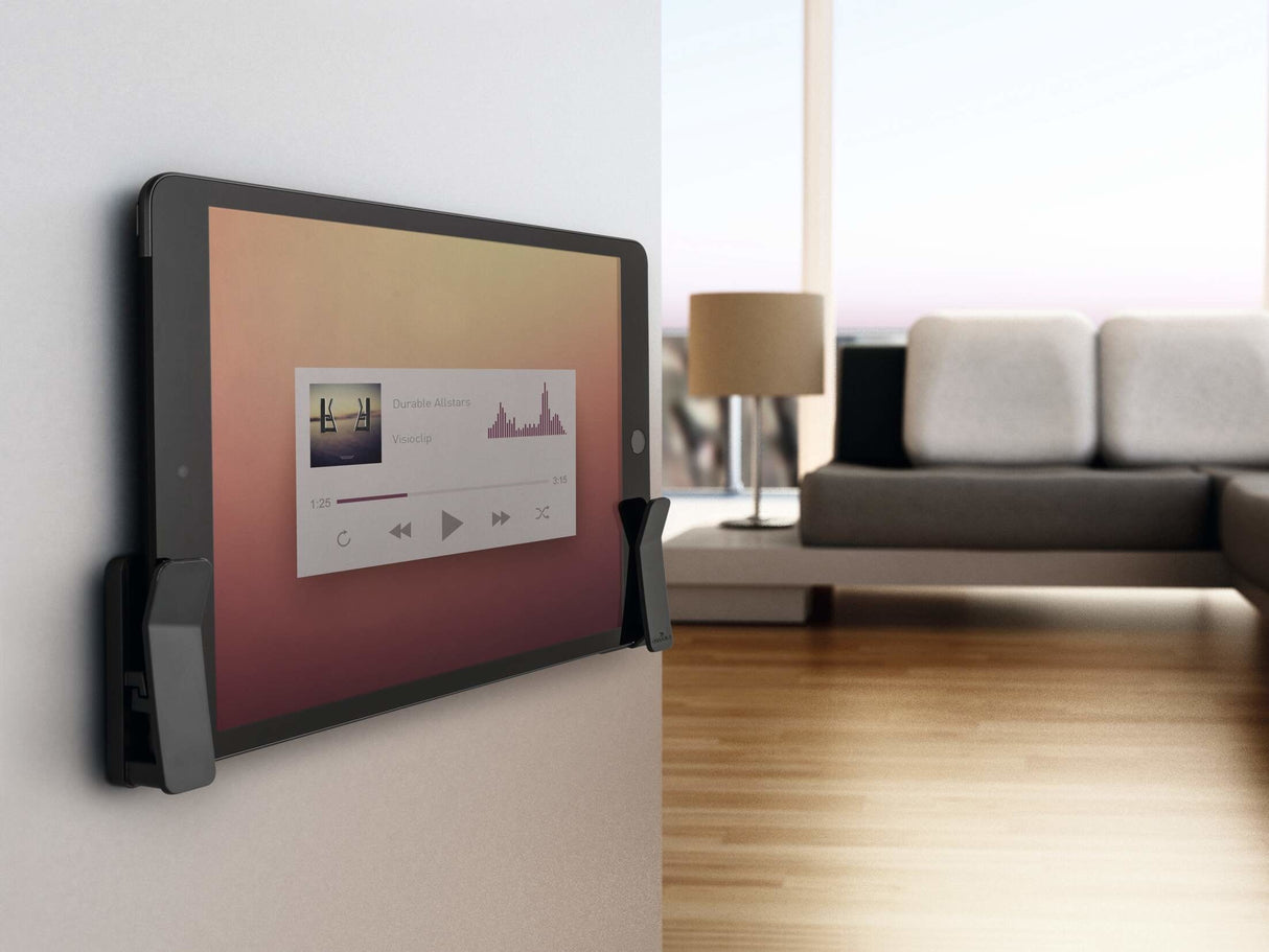 Durable Soporte De Pared Universal Para Tablet Visioclip Plateado