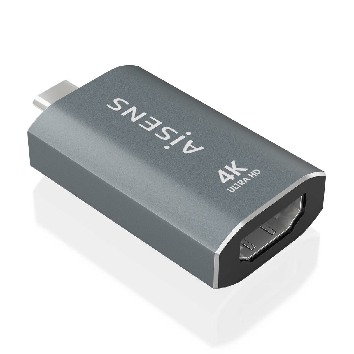 Aisens Adaptador Conversor Aluminio Usb-C A Hdmi 4k@60hz, Usb-C/M-Hdmi/H, Gris