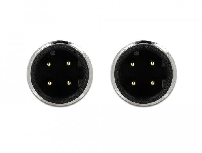Delock Cable De Red M12 D-Kodiert 4 Pin Conector Macho A Macho Tpu 1 M