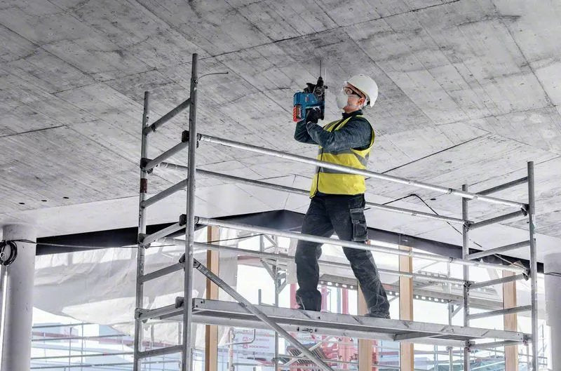 Taladro Percutor Inalámbrico Bosch Gbh 18v-24 C Professional, 18 Voltios (Azul/Negro, 2 Baterías Li-Ion 5.0ah, Bluetooth, En L-Boxx)