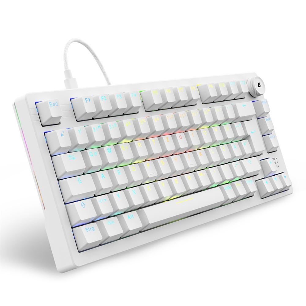 Sharkoon Skiller Sgk25, Teclado De Juegos White, De-Layout, Huano Red 4044951041817