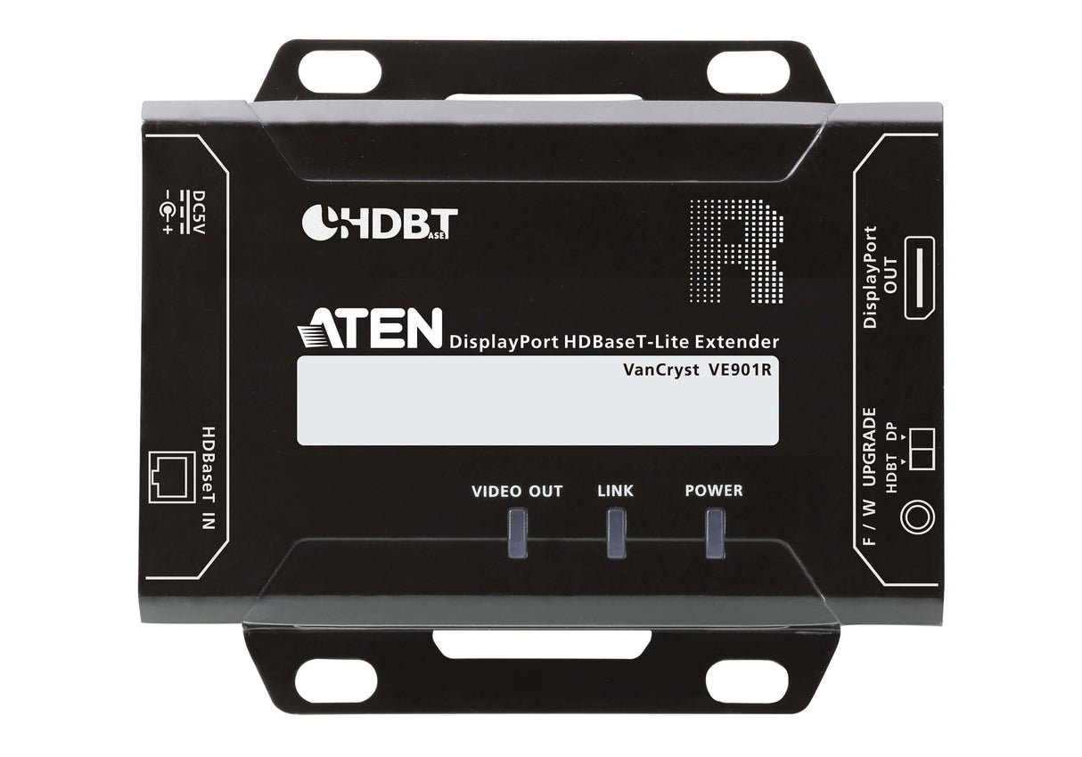 Extensor Aten Displayport Hdbaset-Lite, Ve901, Transmisor + Receptor, Hasta 70m, Con Fuente De Alimentación