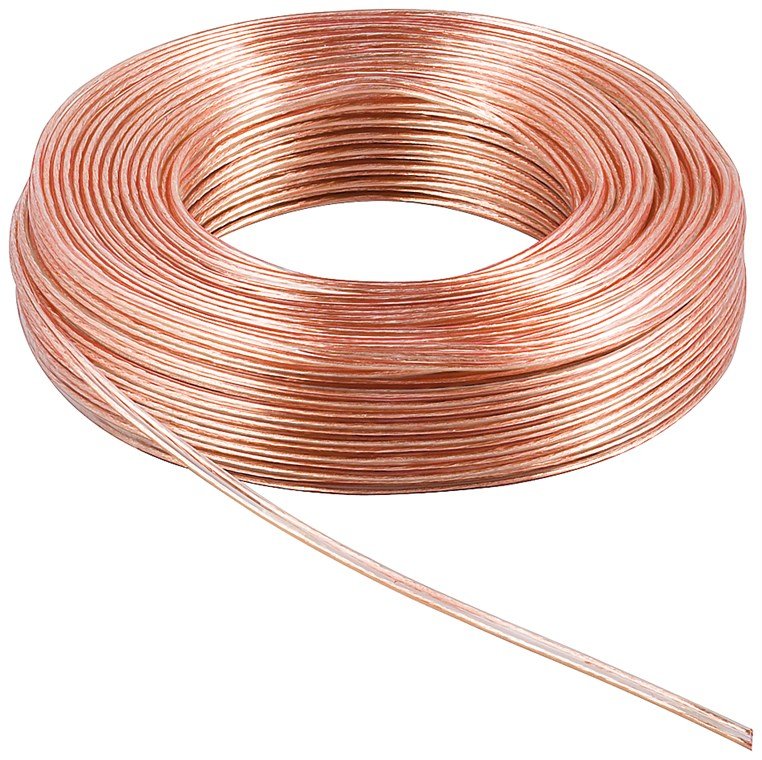 Bobina De 25 Metros Cable Altavoz Transparente 2x4.00mm Cca-Pvc Cpr Eca Goobay