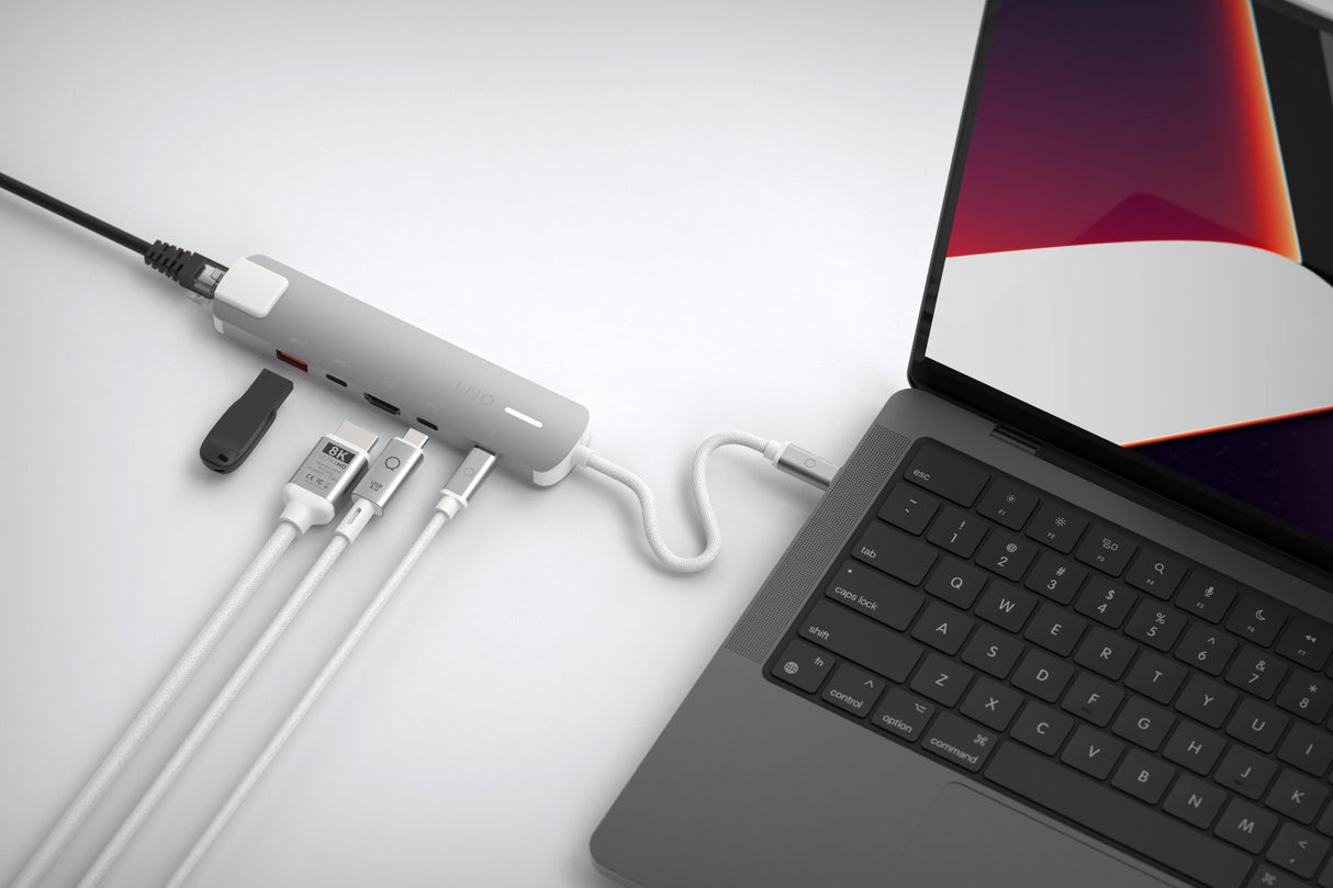 EAN 8720574622713 - LINQ LQ49061 base para portátil y replicador de puertos Alámbrico USB 3.2 Gen 2 (3.1 Gen 2) Type-C Gris, imagen 7