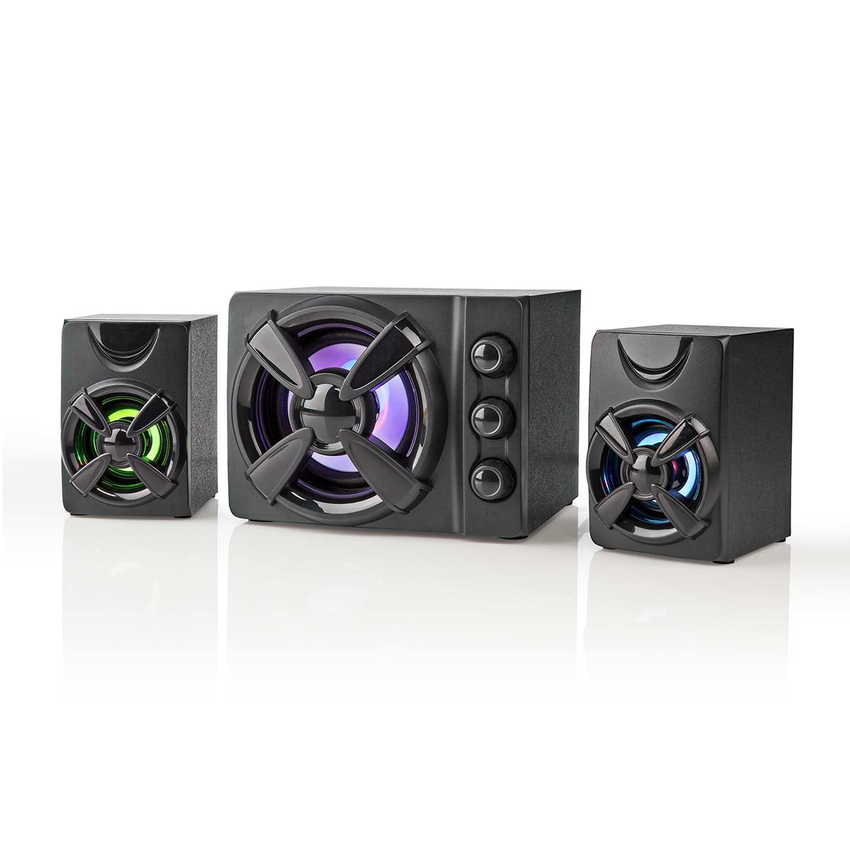 Nedis Altavoces Gaming Altavoz: 2.1 Alimentado Por Usb 3.5 Mm Macho 33 W Led